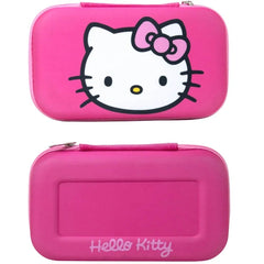 Licensed kids' hard pencil case with protective shell and zip closure featuring popular Hello Kitty design
