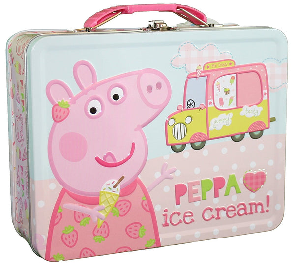 Tin Box Co. | Peppa Pig Ice Cream Truck Shaped Tin Lunch Box & Storage Tote