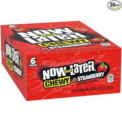 NoW and LaTeR: Long Lasting Chewing Candy (24 pack of 6)