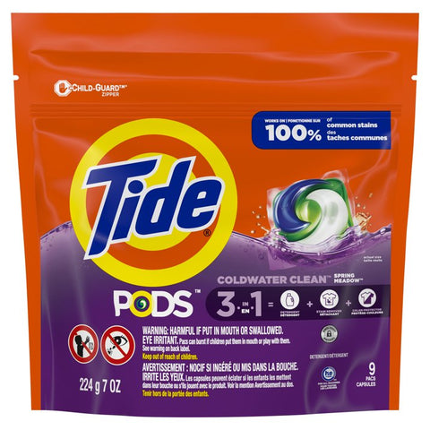 Tide Pods 3 in 1 Detergent Spring Meadow - (Pack of 9)