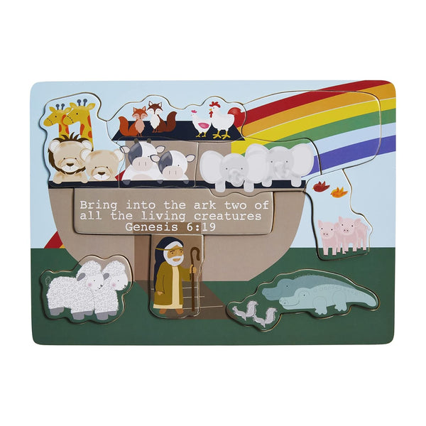 Mud Pie Children's Wood Puzzle - Noah's Ark