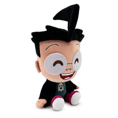 YOUTOOZ Invader Zim Dib Plush featuring embroidered facial details, spiky black hair, and blue trench coat in a soft collectible design.

