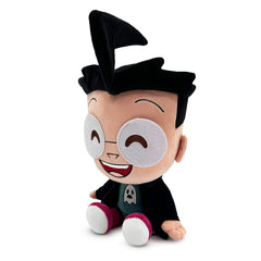 YOUTOOZ Invader Zim Dib Plush featuring embroidered facial details, spiky black hair, and blue trench coat in a soft collectible design.

