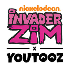 YOUTOOZ Invader Zim Dib Plush featuring embroidered facial details, spiky black hair, and blue trench coat in a soft collectible design.