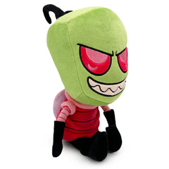 YOUTOOZ Invader Zim Plush featuring vibrant green skin, large pink embroidered eyes, red Irken outfit, and detailed antennae.

