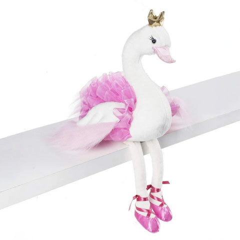 Ganz Pink 18" Swanslea Ballet Swan Plush Toy | Elegant Ballerina Stuffed Animal