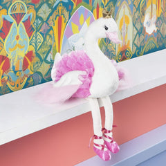 Ganz Pink 18" Swanslea Ballet Swan Plush Toy | Elegant Ballerina Stuffed Animal