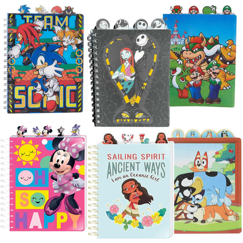 4 - Tabbed Journal Notebook, Spiral Bound, 96 Lined Pages, 8 x 6.5 inches - High - Speed Mom