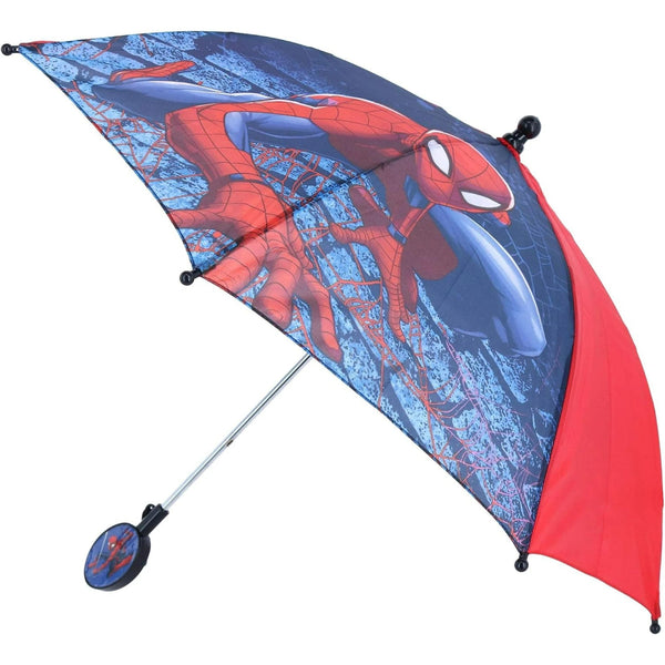 Berkshire Marvel Kid's Spiderman Umbrella with Clamshell Handle - High - Speed Mom