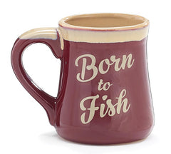 Born To Fish Porcelain Coffee Mug by burton+Burton | Easy Father's Day Gift Who Loves To Fish - High - Speed Mom