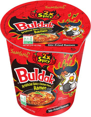 Buldak 2X Spicy Hot Chicken Stir - Fried Cup Noodles (6pk) - High - Speed Mom