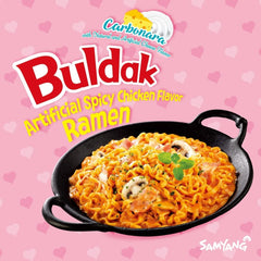 Buldak Carbonara Spicy Hot Chicken Stir - Fried Cup Noodles (6pk) - High - Speed Mom