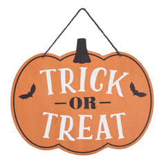 Burton + Burton Halloween Reversible Trick or Treat / Out of Candy Wooden Sign – Double - Sided Décor - High - Speed Mom