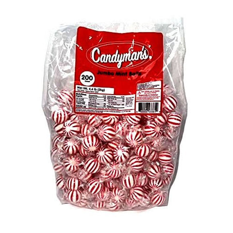 Candyman's Jumbo Mint Ball Hard Candy Treats(200ct/ 4.4lbs of Mint!) - High - Speed Mom