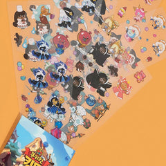 Cookie Run Kingdom x Lucaslab Sticker Pack – Official 9 - Sheet Collab Set | Kawaii Decorative Seals for Journals, Crafts & Collectors - High - Speed Mom