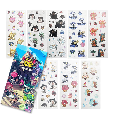 Cookie Run Kingdom x Lucaslab Sticker Pack – Official 9 - Sheet Collab Set | Kawaii Decorative Seals for Journals, Crafts & Collectors - High - Speed Mom