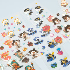 Cookie Run Kingdom x Lucaslab Sticker Pack – Official 9 - Sheet Collab Set | Kawaii Decorative Seals for Journals, Crafts & Collectors - High - Speed Mom