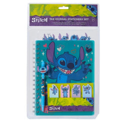 Disney Stitch stationery set with notebook, pen, and sticky notes for kids