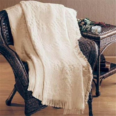 Elegant Spring - Summer Collection Morning Basket - weave Hearts Multi 2 Layer Throw - High - Speed Mom