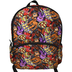 Five Nights At Freddy's (FNAF)16" Backpack with All Over Print with Front Pocket - High - Speed Mom