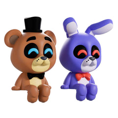 Five Nights at Freddy's - Freddy & Bonnie Monitor Buddiez 2.5" Vinyl Figure 2 - Pack – Creepy - Cute Collectibles - High - Speed Mom