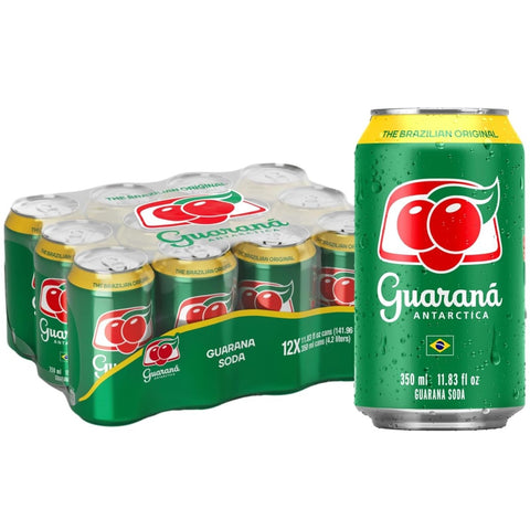 Guarana Antarctica, The Brazilian Original Guarana Soda, Regular, 11.83 fl oz (Pack of 12) - High - Speed Mom