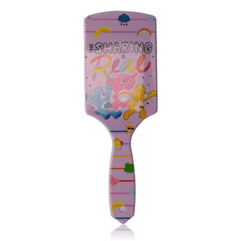HER Accessories Care Bears Paddle Hair Brush | "The Sharing is Real" Rubber Detangling Brush - High - Speed Mom