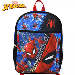 Marvel Spider - Man 16" Web - Swinging Backpack for Kids – Action Hero School Bag with Padded Straps & Front Pocket - High - Speed Mom