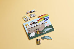 Mud Pie Children's Wood Puzzle - Noah's Ark - High - Speed Mom