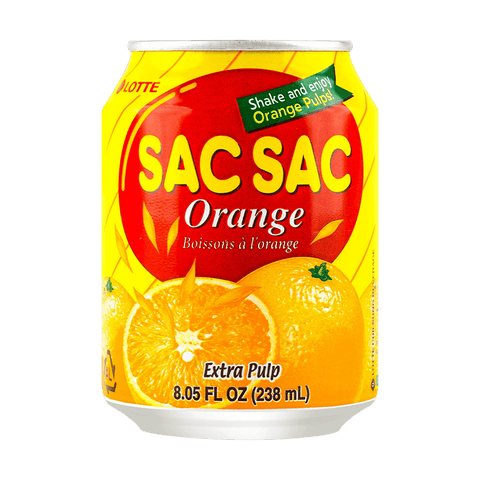 Lotte's Sac Sac Orange Juice With Real Pulp (12 Cans)