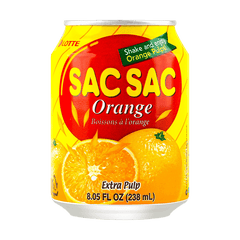 Lotte's Sac Sac Orange Juice With Real Pulp (12 Cans)