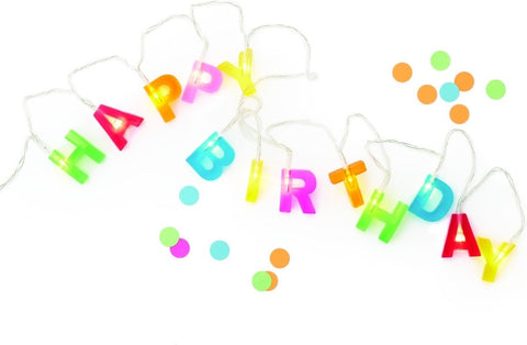 Two's Company Happy Birthday LED Lights Party Banner Decor in Gift Box - High - Speed Mom