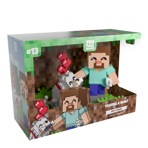 Youtooz Minecraft Taming a Wolf Vinyl Figure Set 13 | Official Collectible - High - Speed Mom