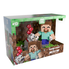 Youtooz Minecraft Taming a Wolf Vinyl Figure Set 13 | Official Collectible - High - Speed Mom